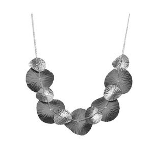 Toby Pomeroy Oasis Two-Tone EcoSilver Disc Necklace 925 Adjustable Designer EUC!